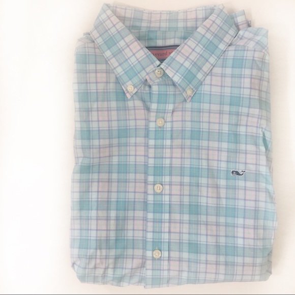 Vineyard Vines Other - Vineyard Vines Plaid Button-Down Shirt Pink Blue